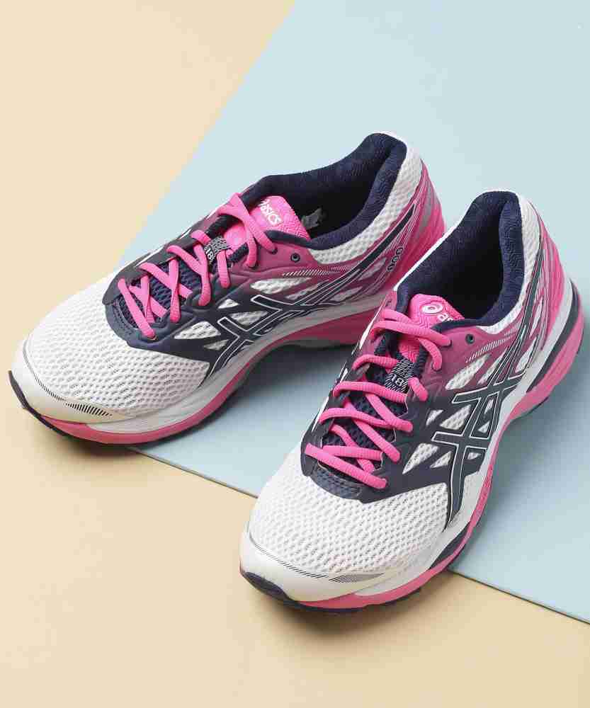 Asics GEL CUMULUS 18 Running Shoes For Women Buy WHITE INDIGO BLUE HOT PINK Color Asics GEL CUMULUS 18 Running Shoes For Women Online at Best Price Shop Online for Footwears in India