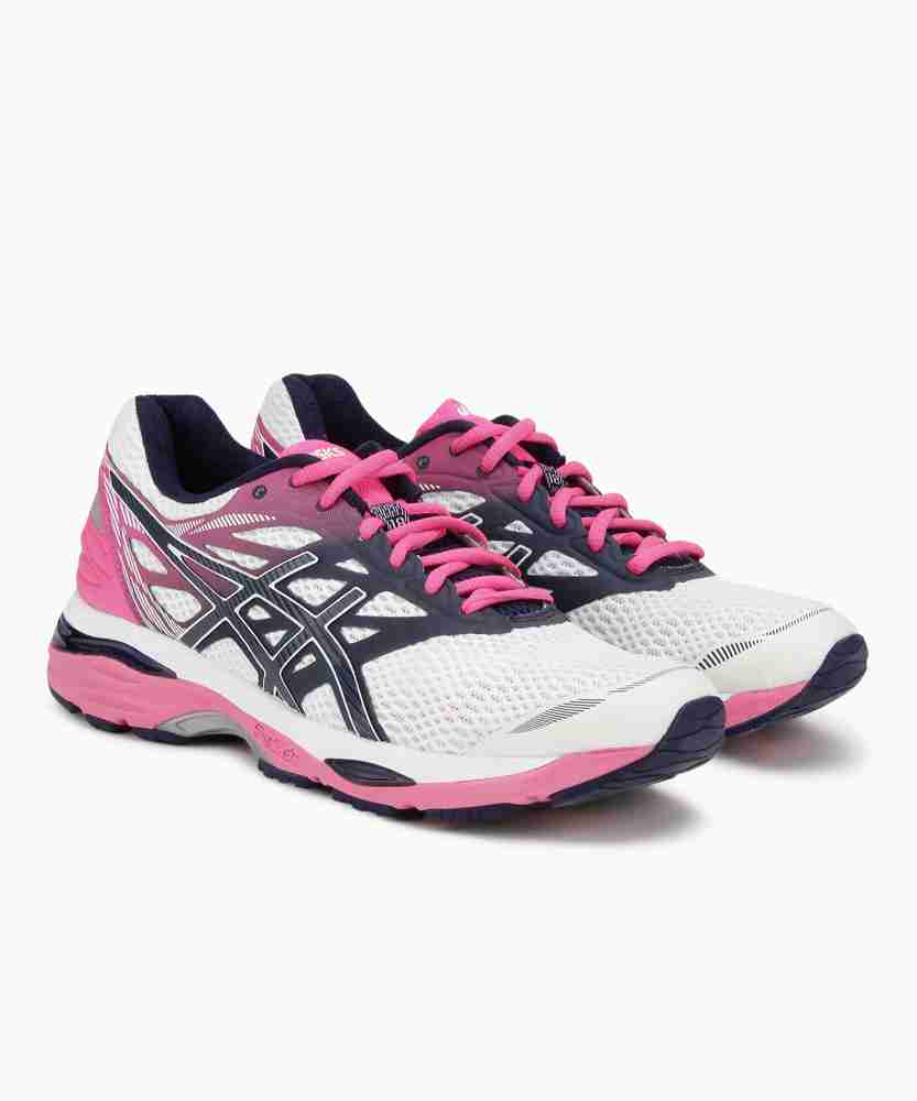 Asics GEL CUMULUS 18 Running Shoes For Women Buy WHITE INDIGO BLUE HOT PINK Color Asics GEL CUMULUS 18 Running Shoes For Women Online at Best Price Shop Online for Footwears in India