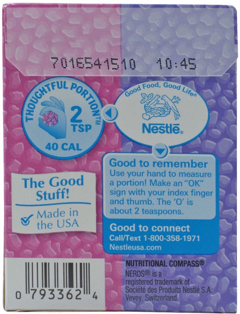 NERDS Candy, Grape/Strawberry - 46.7g (1.65oz) Candy Price in