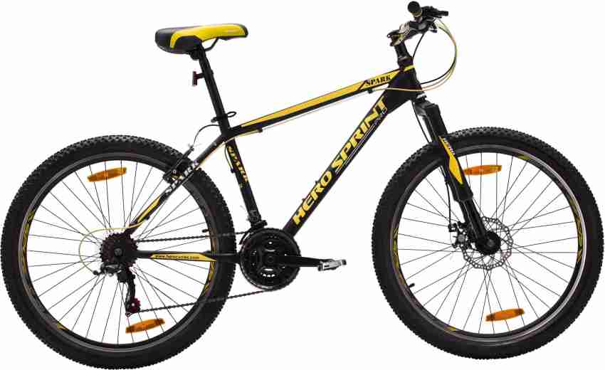 HERO SPRINT PRO SPARK 26 17 STEEL 21S BK YL 26 T Mountain Cycle