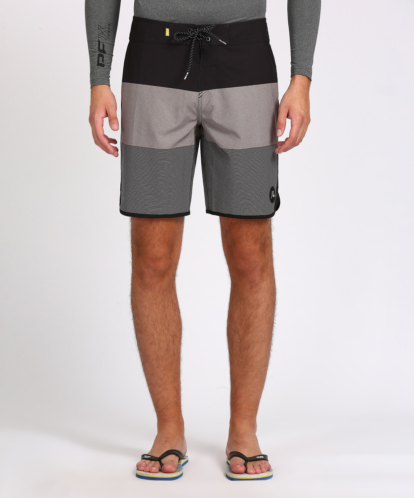 Quiksilver Solid Men Black Grey Board Shorts Buy Multicolor