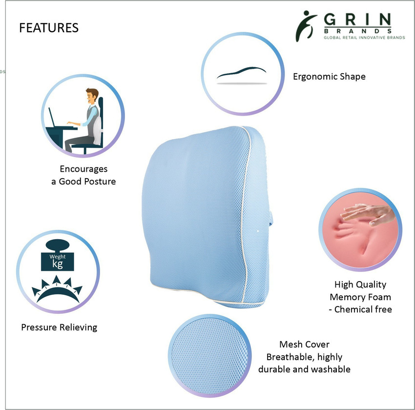 Grin health orthopaedic backrest hot sale cushion