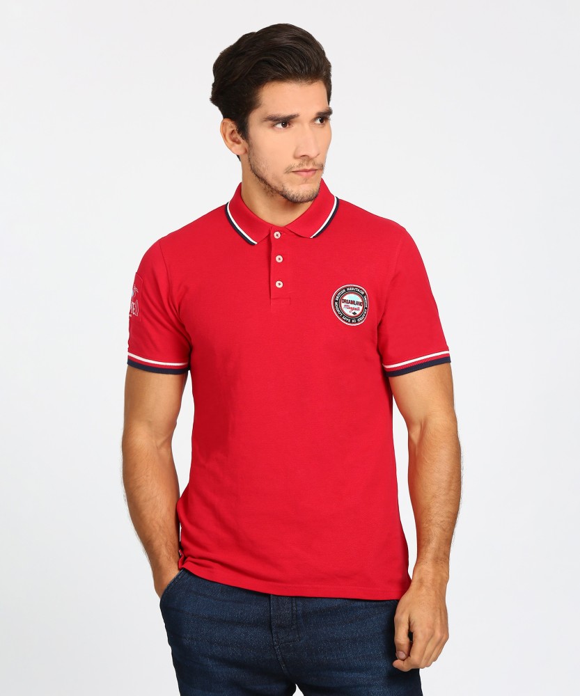 LEE COOPER Solid Men Polo Neck Red T Shirt Buy RED LEE COOPER