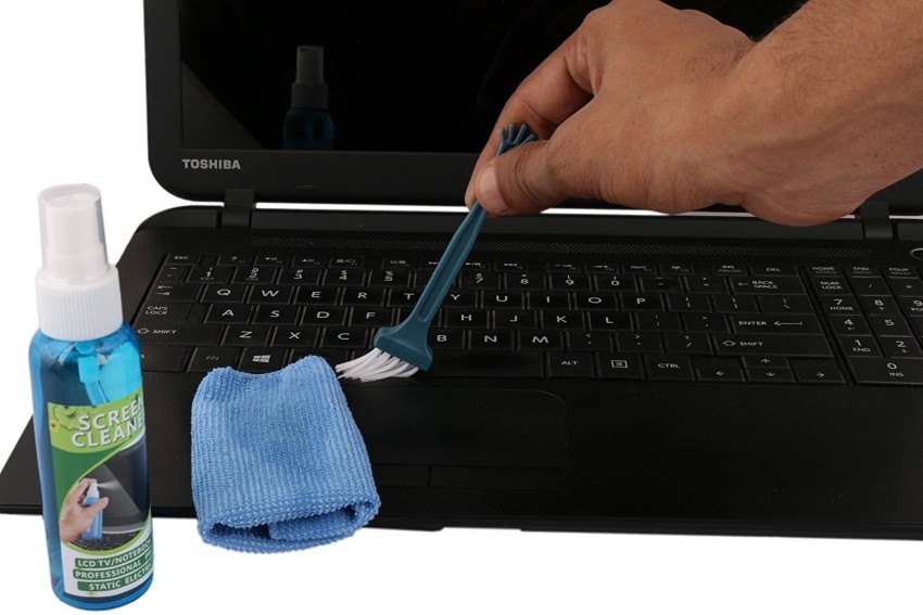 3in1 Screen Cleaning Kit Cloth Wipe Brush TV Tablet Laptop