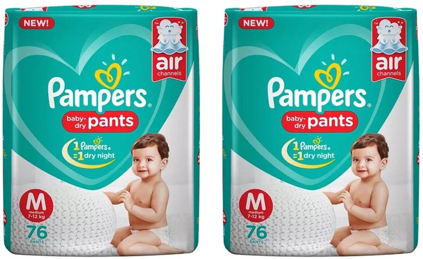 Buy Pampers Baby Dry Pants  Medium 712kg 56 Pieces Pack Online at Low  Prices in India  Amazonin