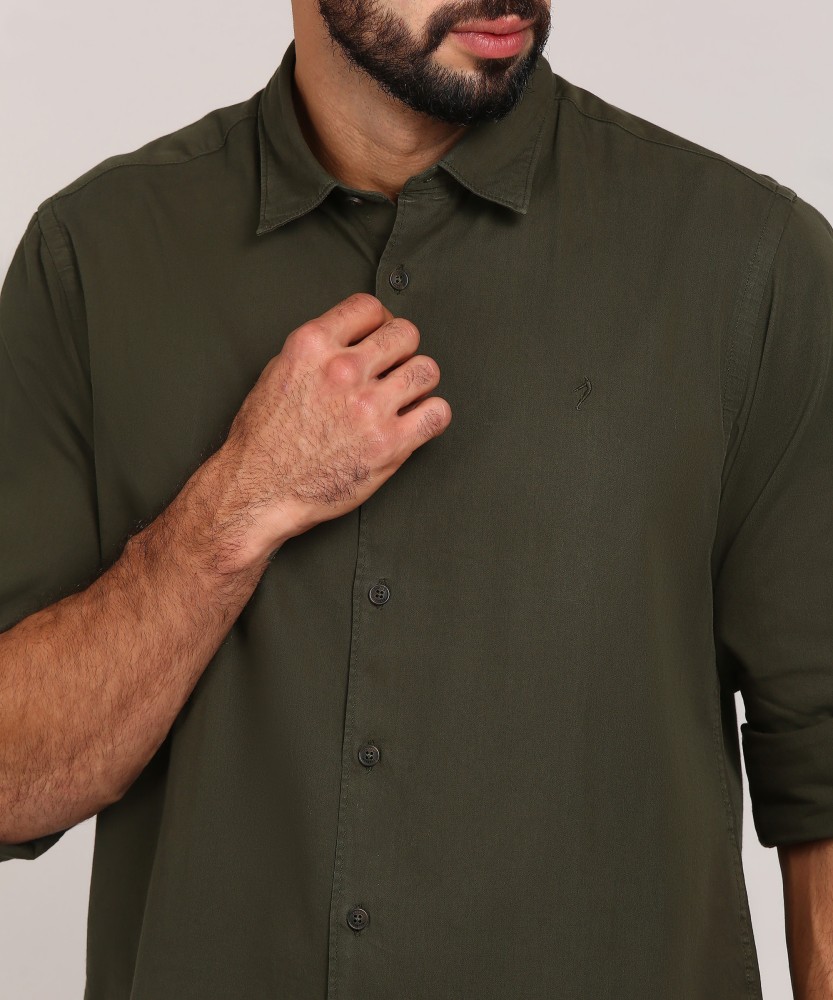 Indian terrain olive green 2024 shirt