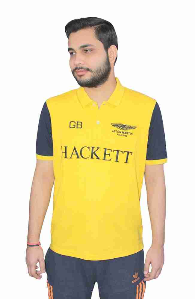 Hackett Solid Men Polo Neck Yellow T Shirt Buy Hackett Solid Men Polo Neck Yellow T Shirt Online at Best Prices in India Flipkart