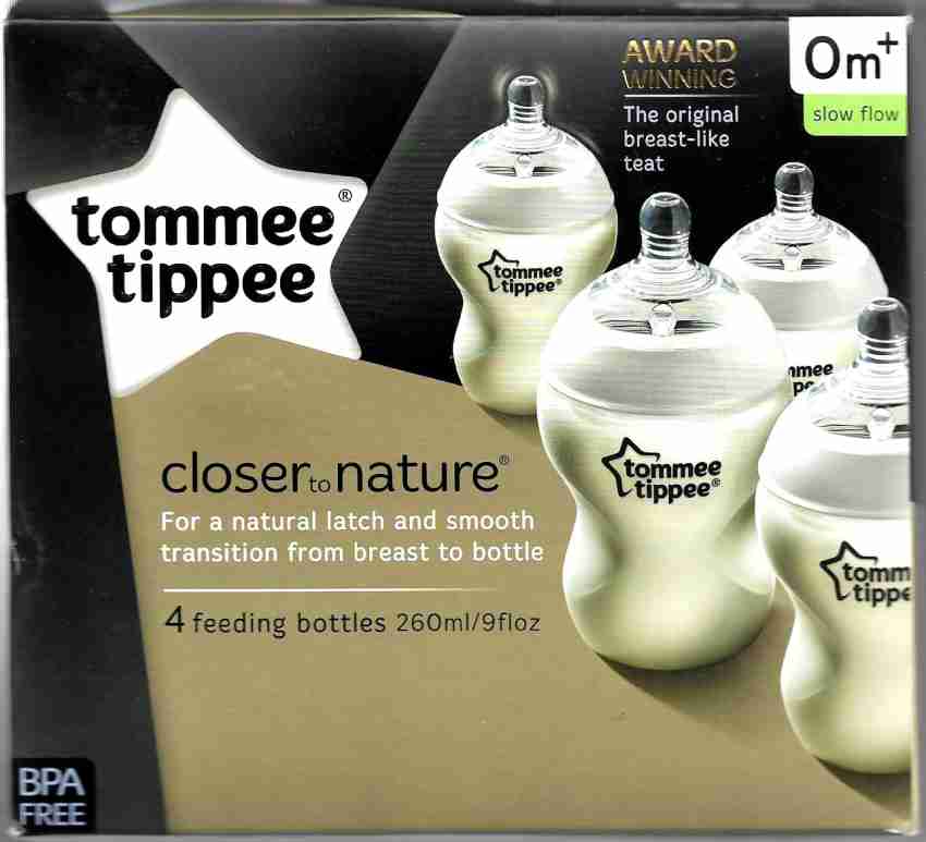 Tommee Tippee Closer to Nature Bottles 260ml x 4 bottles - 260 ml - Buy Tommee  Tippee bottles products in India