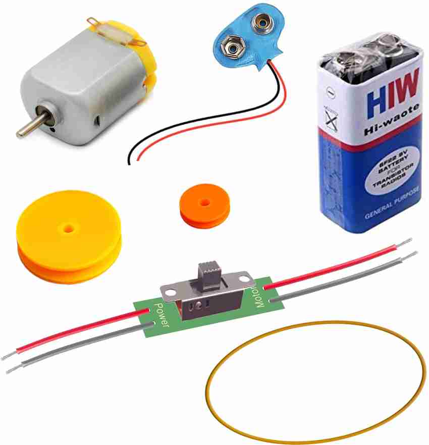 Kit4Curious DC hobby motor pulley set belt direction control
