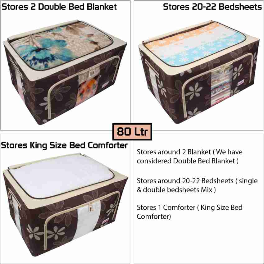55 L Big size Foldable Cloth Storage Box - High Capacity
