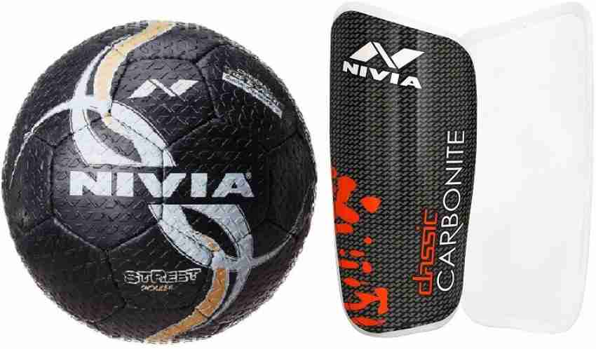 NIVIA Classic Carbonite with Sleeve Football Shin Guard