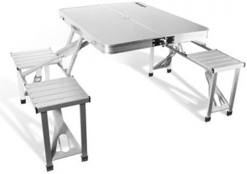 ACM ALUMINIUM FOLDING PORTABLE PICNIC TABLE WITH CHAIR UMBRELLA