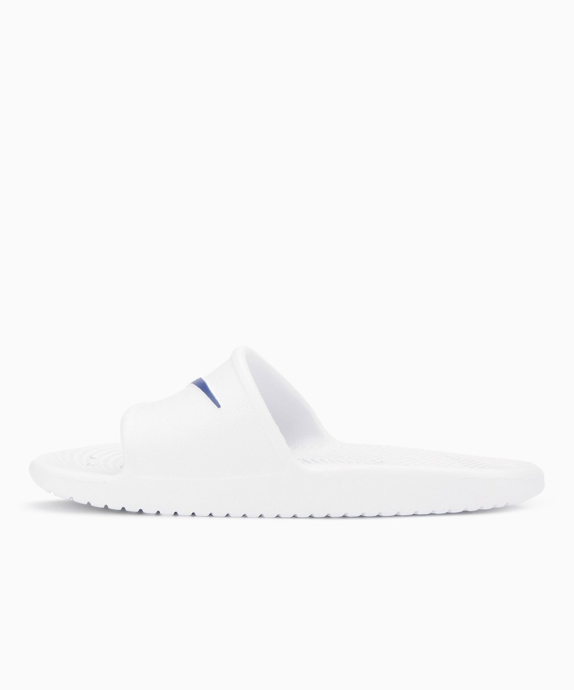 White nike kawa slides hot sale