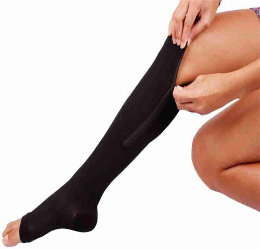 Zip Sox Socks Medical Compression Stockings w/ Open Toe for Men