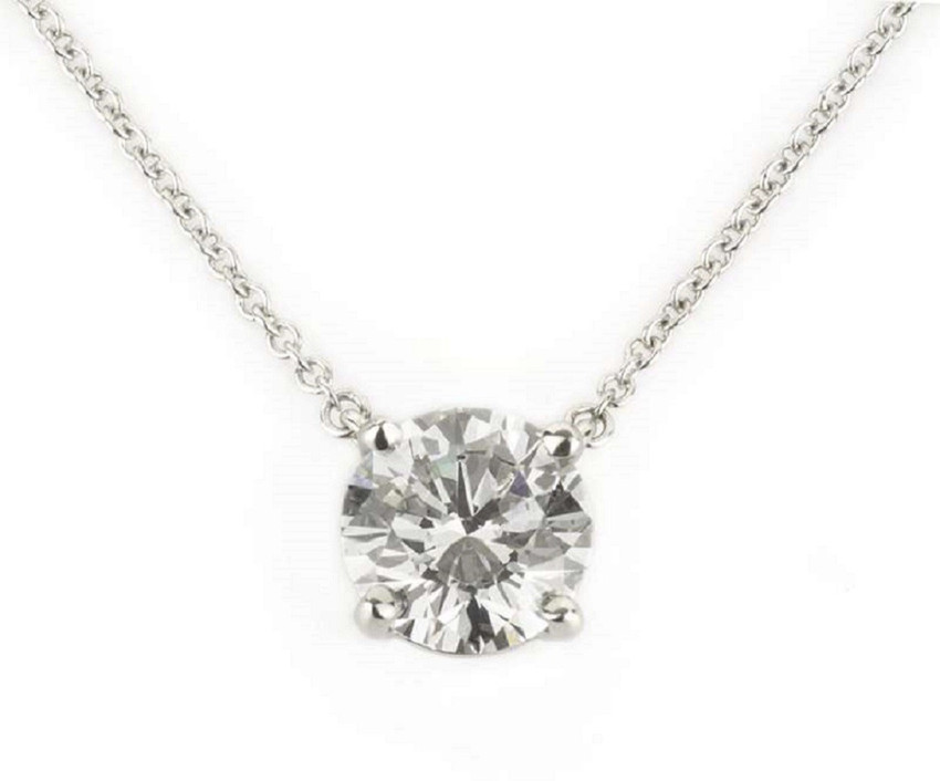 Single stone sales diamond pendant