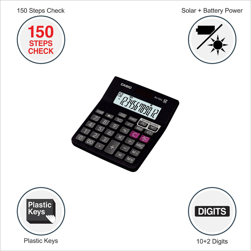 CASIO MJ 12DA Desktop Basic Calculator