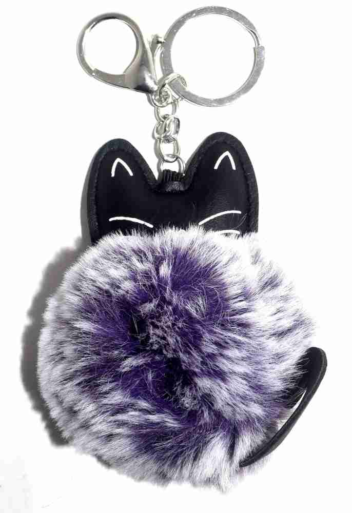 Glitter Keychain Accessories, Fashion Puff Ball Keychain