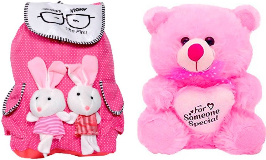 ATTRACTIVE Teddy Bear Soft College Bag With 1 Feet Small Heart Teddy Bear 32 cm Teddy Bear Soft College Bag With 1 Feet Small Heart Teddy Bear Buy Teddy