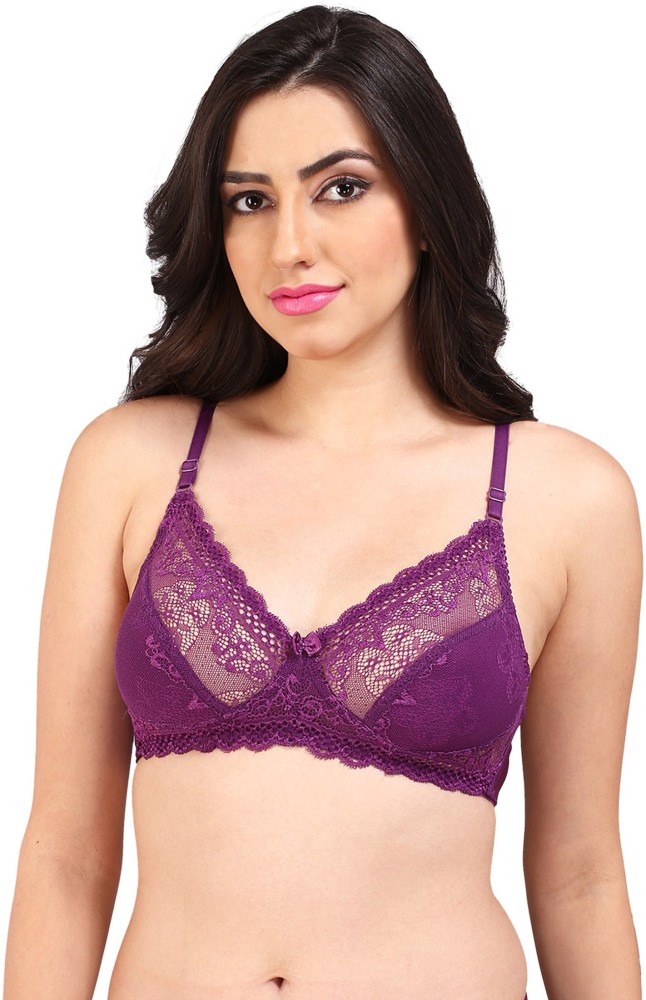 Buy Bralux Violet Cotton Bra Online at Low Prices in India 