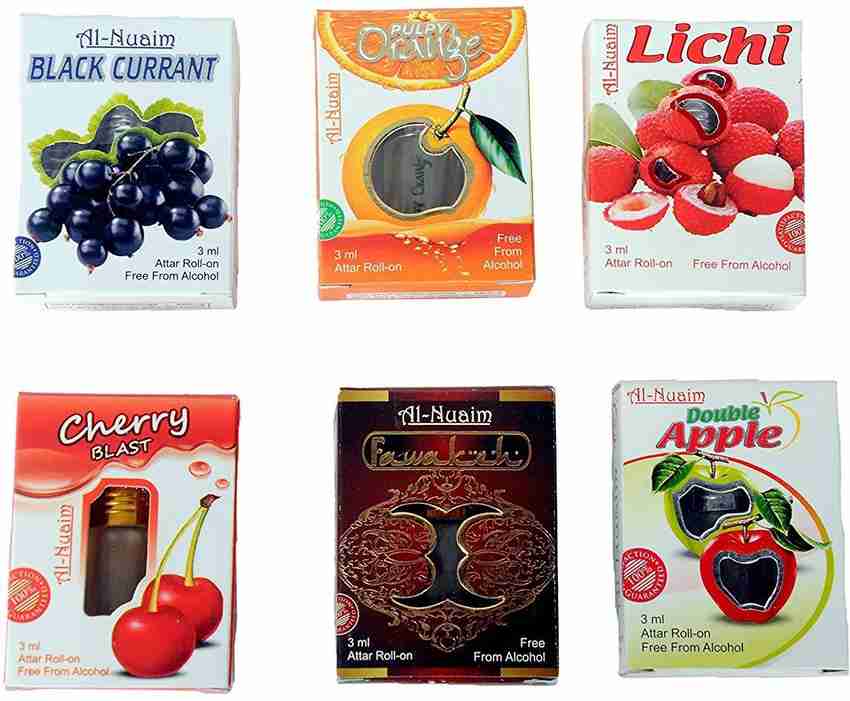Buy Al Nuaim Fruit Flavored Attars Pk of 6 of 3 ml each Perfume