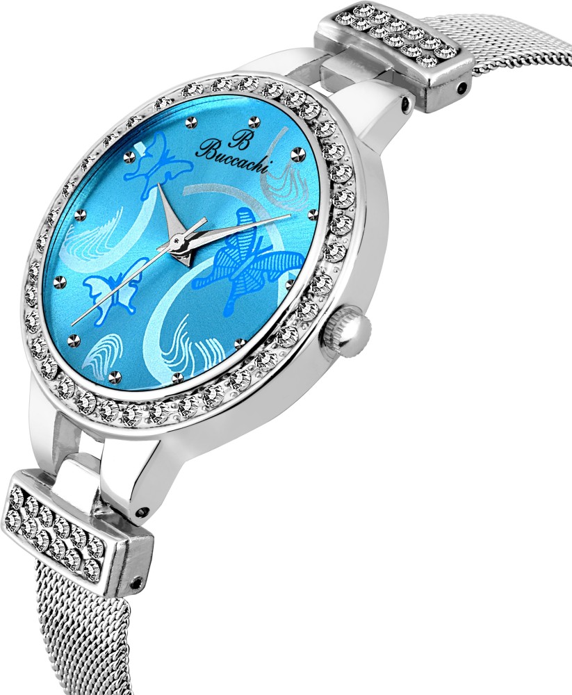 Blue colour ladies discount watch