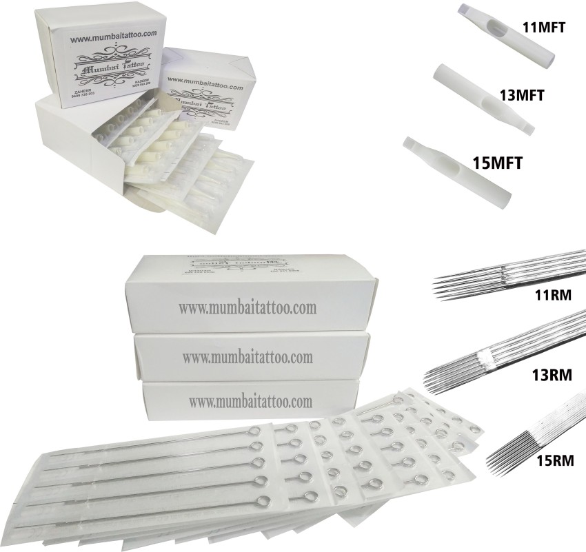 50Pcs Tattoo Needles Pins Assorted Lining and Shading Sizes RL RS M1 10  Sizes  eBay