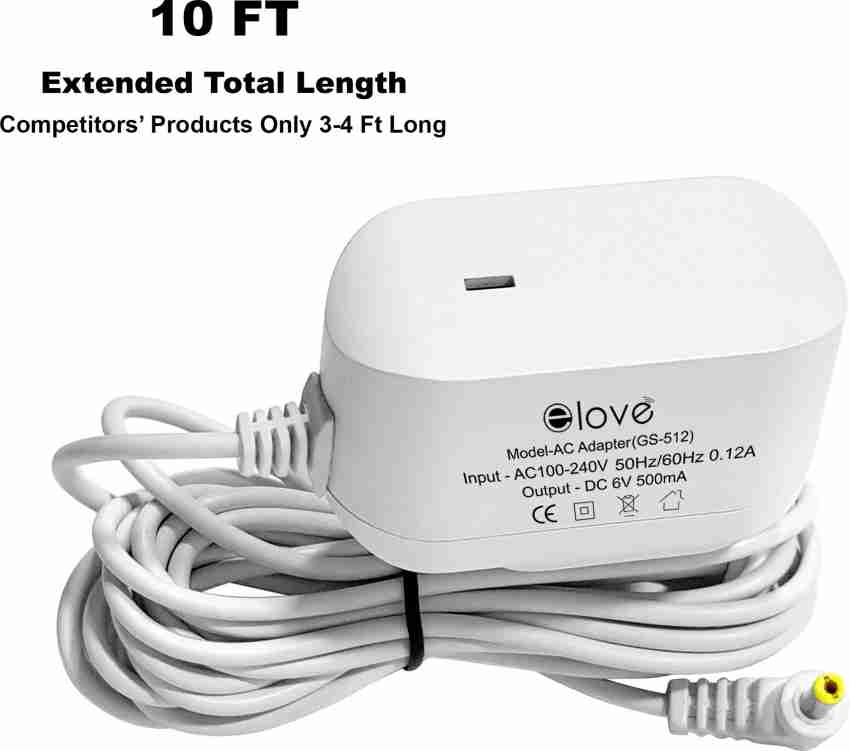 ELOVE 6V AC/DC Power Adapter for Omron 5, 7 Series Blood Pressure