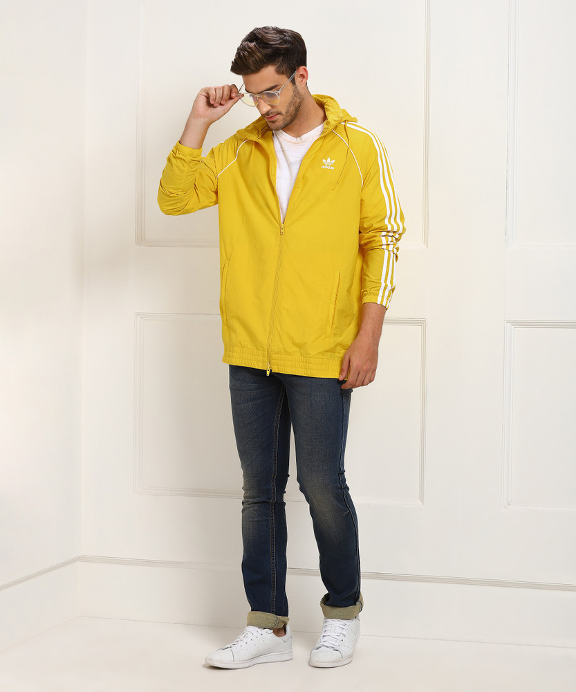 Adidas jacket mens yellow sales