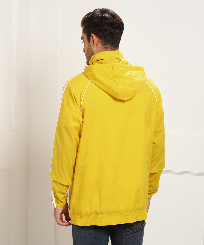 Adidas yellow rain jacket sales
