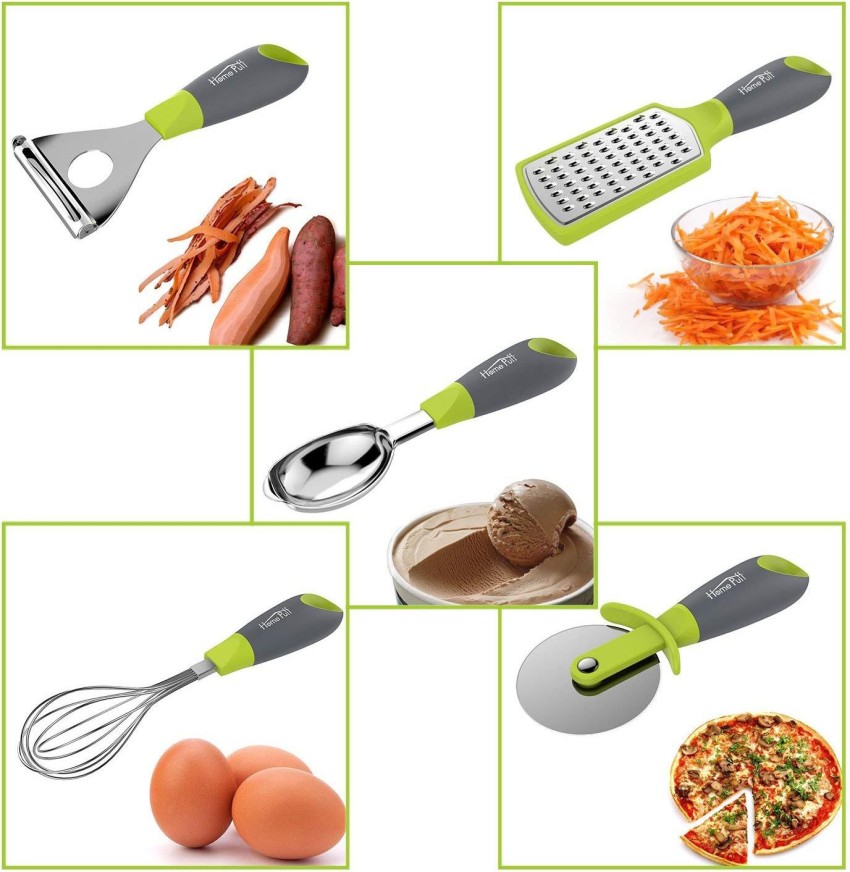 Kitchen Gadgets Set : Beater, Peeler, Shredder, Cutter, Ice Cream