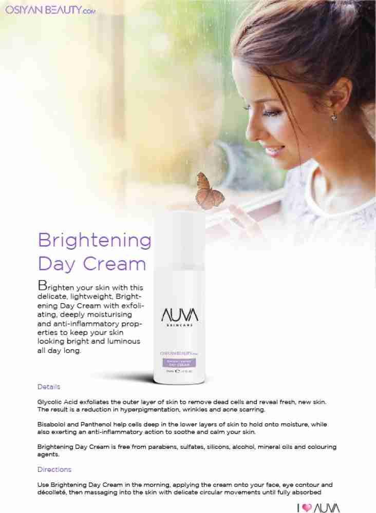 AUVA Summer Skin Care Routine Brightening Day Cream Night