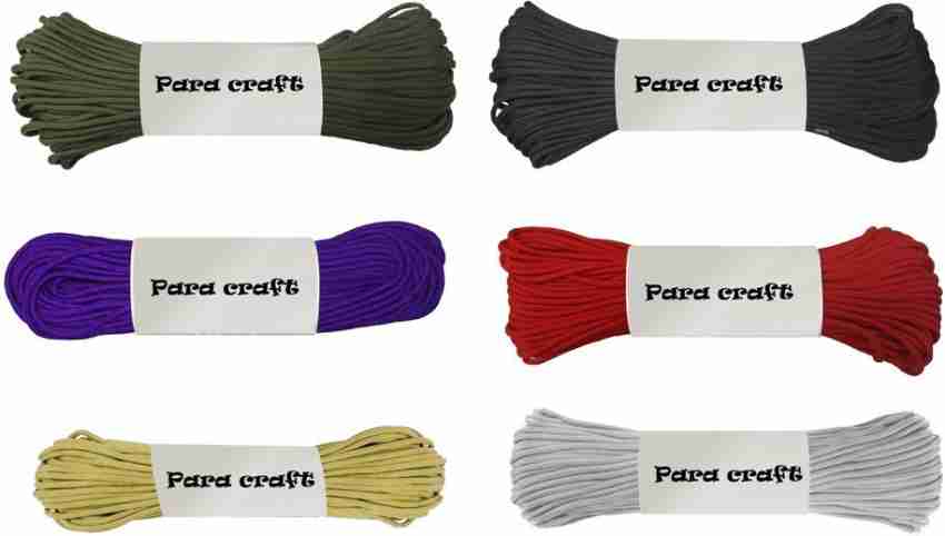 Paracraft 100ft 550 Paracord Parachute Survival Cord – GP1(Pack of 6)  Green, Black, Blue, Red, Brown, Grey - Buy Paracraft 100ft 550 Paracord  Parachute Survival Cord – GP1(Pack of 6) Green, Black