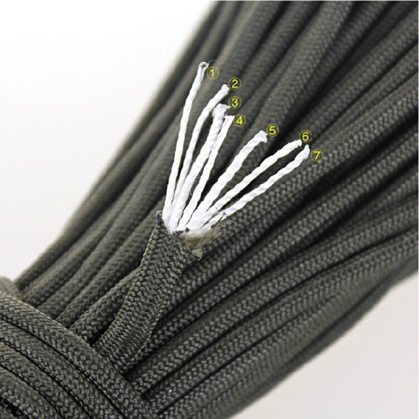 Paracraft 50ft 550 Paracord Parachute Survival Cord - Military Green  Multicolor - Buy Paracraft 50ft 550 Paracord Parachute Survival Cord -  Military Green Multicolor Online at Best Prices in India - Camping & Hiking