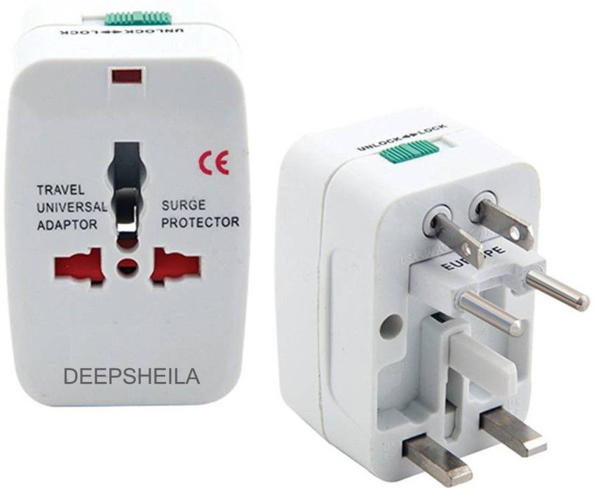 Vellora Universal Travel Adapter Plug for Us Uk Eu Au (White)1 Worldwide  Adaptor White - Price in India