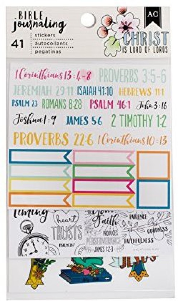 AMERICAN CRAFTS 41 Piece Traditional Stickers Bible Journaling - 41 Piece  Traditional Stickers Bible Journaling . shop for AMERICAN CRAFTS products  in India.