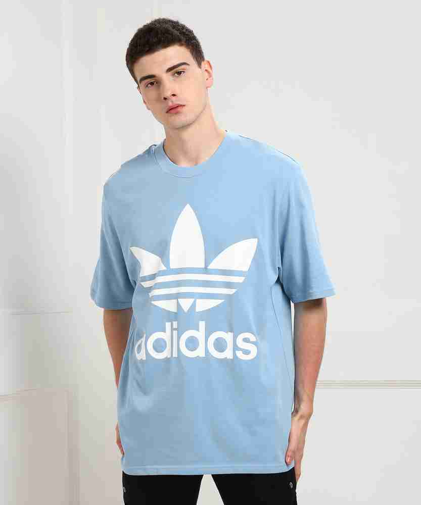 Adidas originals light clearance blue t shirt