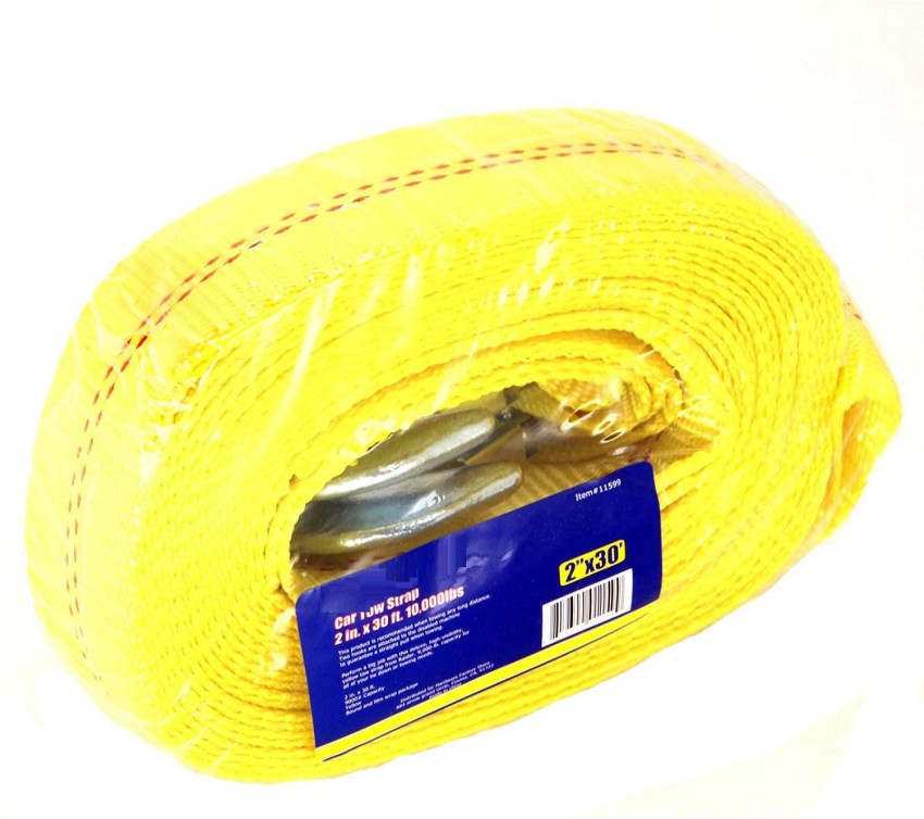 RHONNIUM ™ 4.5 Ton 2 Inch X 30 Ft. Polyester Tow Strap Rope 2 Hooks  10,000lb Towing Recovery 4.5 m Towing Cable Price in India - Buy RHONNIUM ™  4.5 Ton 2