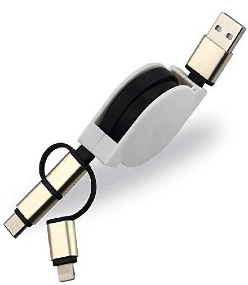 USB Type C Cable, Retractable USB C to USB Charger Data Sync