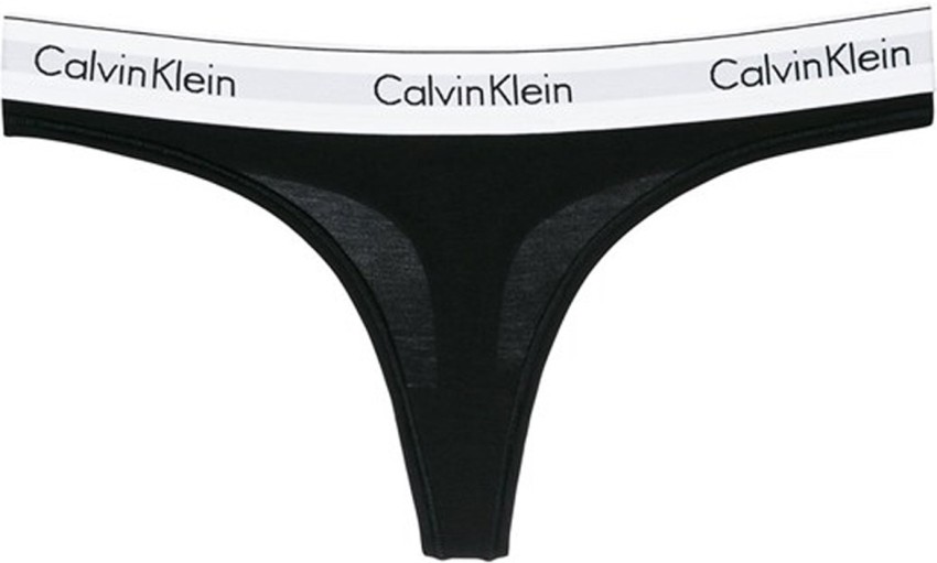 Calvin Klein New Women Thong Black Panty - Buy Calvin Klein New Women Thong  Black Panty Online at Best Prices in India