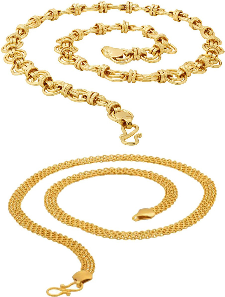 Fashion Frill Exclusive Trendy and Fancy Round Joint Yo Yo Honey Singh Designer Chain And Most Popular Double Coated Chain Gold plated Plated Metal Chain Set Price in India Buy Fashion Frill