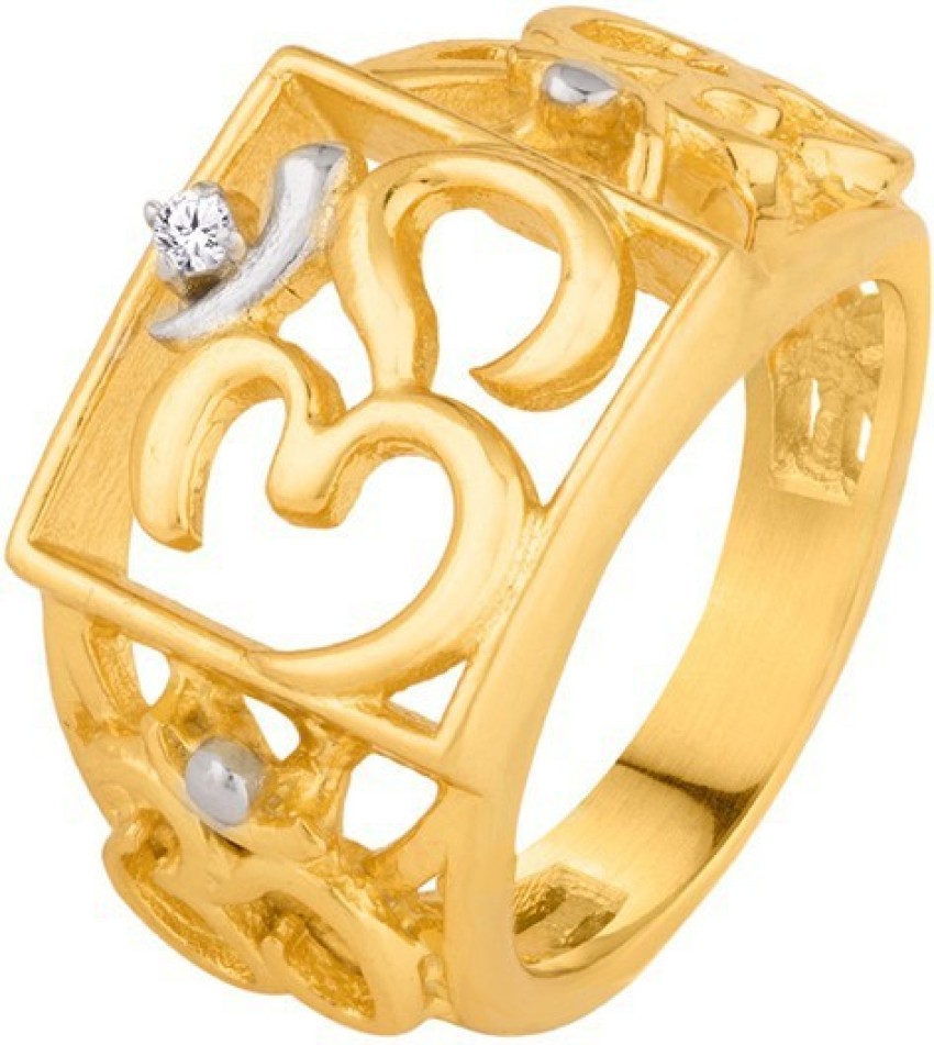 Taj Pearl Splendid White Crystals Gold Tone Women Ring