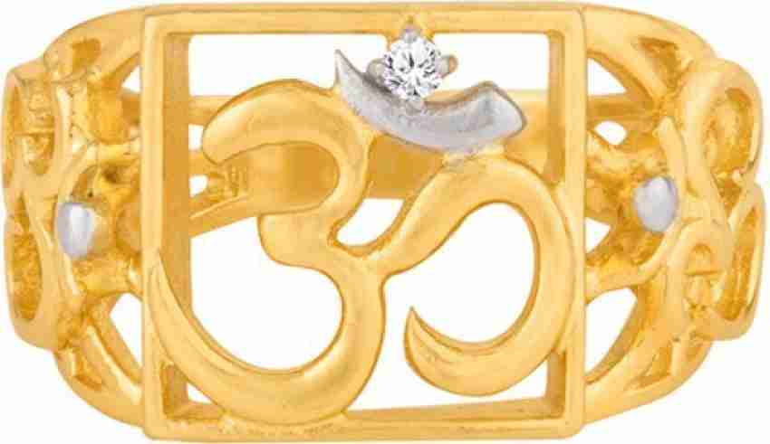 Taj Pearl Splendid White Crystals Gold Tone Women Ring
