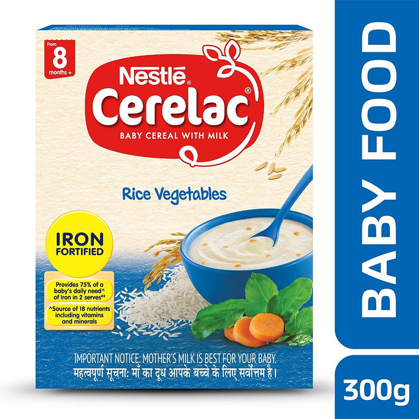 NESTLE Cerelac Fortified Baby Cereal with Milk Rice Vegetables