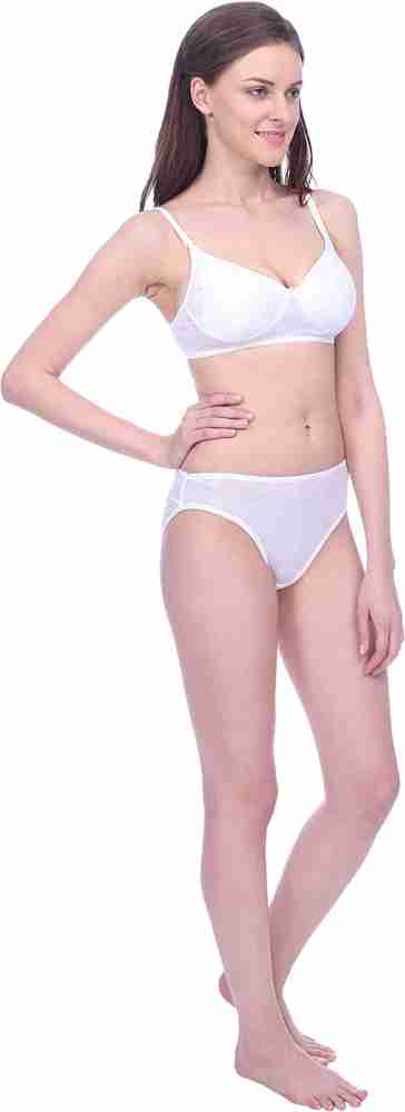 Buy Bralux Padded Cherry Bra - Underwear Set - White Online