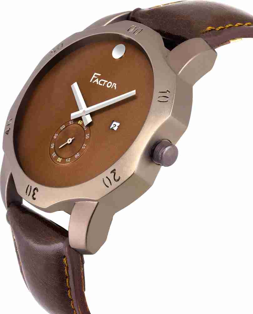 FACTOR Premium Analog Watch For Men Buy FACTOR Premium Analog Watch For Men Date And Unique Second Hand Brown Series Online at Best Prices in India Flipkart
