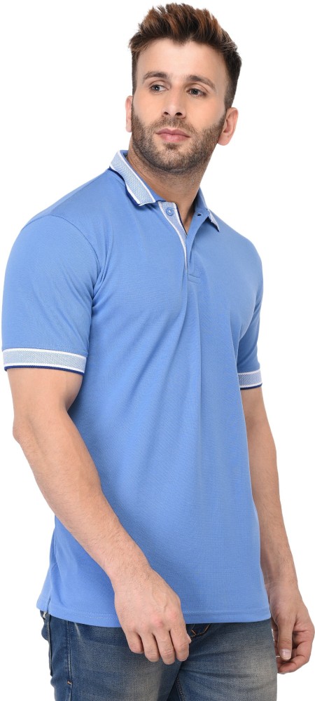 EPG Solid Men Polo Neck Light Blue T-Shirt - Buy EPG Solid Men Polo Neck  Light Blue T-Shirt Online at Best Prices in India