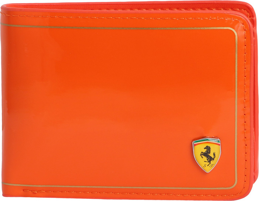 Ferrari Shining Men Orange Canvas Wallet Orange Price in India Flipkart