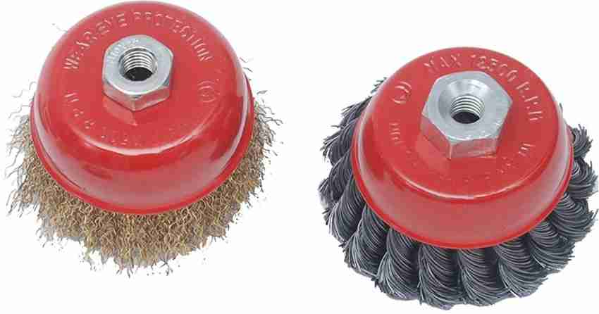 3inch Cup Wire Brush 1/4in Shank Deburring Rust Remover Cleaning