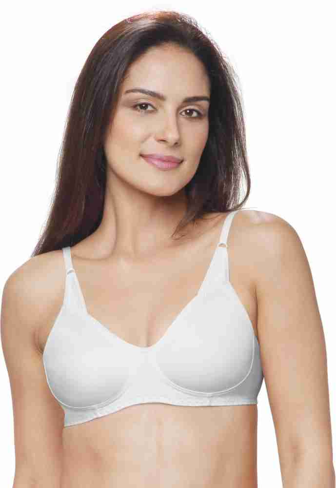 Buy Lovable Women's Spandex Non-Padded Non-Wired Push-Up Bra  (L0596_white_42B_White_42B) at
