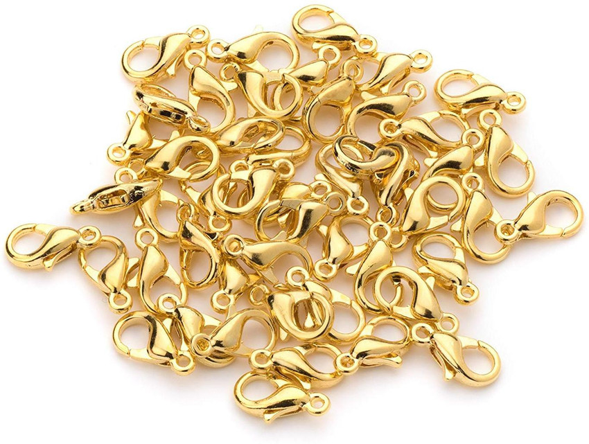Unobite Gold Lobster Clasp for Jewellery Making Pack of 50 Piece